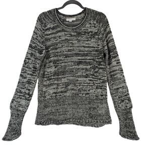 SEE by Chole Womens Sweater L Crochet Knit Alpaca Blend Quiet Luxury Soft Italy